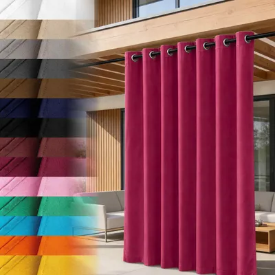 Produktbild von Lantigo Outdoor Vorhang Altrosa 155x180 cm Blickdicht Wasserdicht mit Ösen