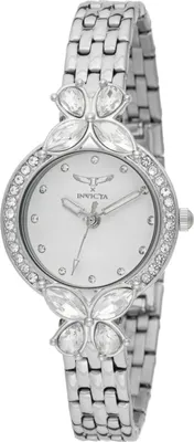 Obrázok produktu pre Invicta Wildflower 69101 Dámske Hodinky - Quartz Hnací Mechanizmus - Nerezová Oceľ s Bielym Ciferníkom - 30 mm