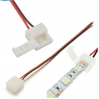 Immagine prodotto di Connettore per strisce LED da 8 mm con cavo da 15 cm, grado di protezione IP63, resistente all'acqua