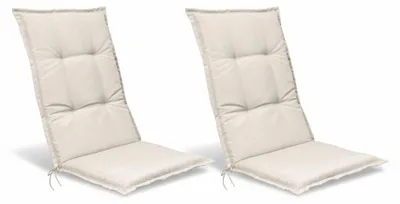 Immagine prodotto di Beautissu Set di 2 cuscini per seduta Base HL con schienale alto, 120x50x6 cm Naturale