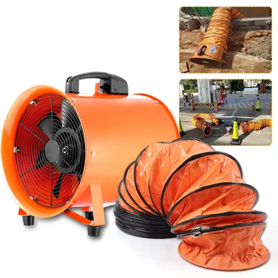 Obrázek produktu pro 250mm dmychadlo Stavební ventilátor Axiální ventilátor Stavební ventilátor + hadice