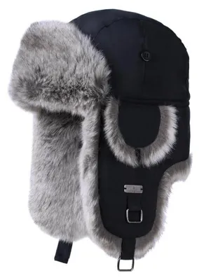 Produktbild von Fliegermütze Wintermütze mit Kunstfell Ohrenschützer für Herren und Damen XXL Schwarz