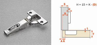 Produktbild von Einsteckscharnier SALICE Serie 900 110° - C9B6C99