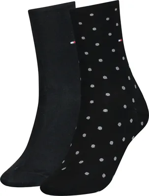 Produktbild von 2er Pack TOMMY HILFIGER Socken mit Punkten Damen 001 - black 39-42