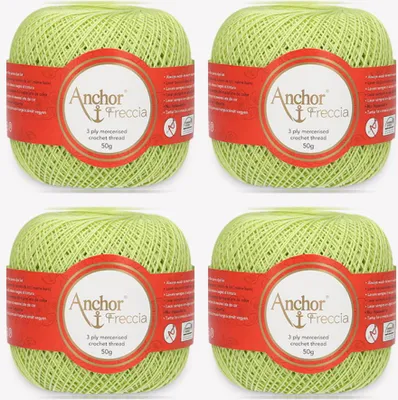 Obrázok produktu pre 4x priadza Anchor Freccia 12 – jemná bavlnená priadza na háčkovanie (farba 00253)