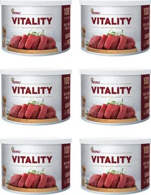 Obrázek produktu pro Akinu VITALITY Hovězí jemně krájená svalovina konzerva pro psy 6 x 200 g