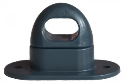 Produktbild von 100 Stück Drehverschluss für Ovalösen, Kunststoff, 42x22mm, grau