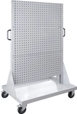 Produktbild von Rollwagen mit 6 Lochplatten | HxBxL 171x106x73cm | Lichtgrau
