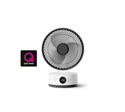 Produktbild von MeacoFan Sefte® 10 Pro – Akku-Tischventilator, 25 dB leise, 40 Std. Laufzeit, 1150 m³/h Luftleistung, 12 Geschwindigkeitsstufen, 3D-Oszillation