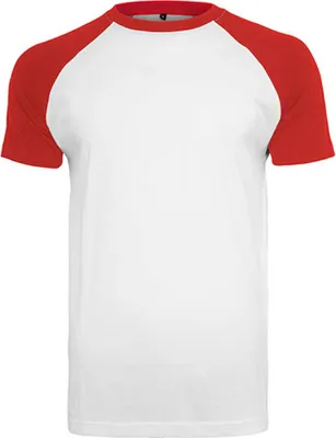 Produktbild von Build Your Brand - Raglan Contrast Tee - White - S