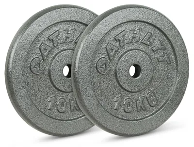 Obrázok produktu pre Závažia na činky 2 x 10 kg, 2,5 cm, čierna, pre silový tréning
