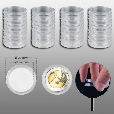 Produktbild von Prophila Collection 40 Münzkapseln 26 mm z. B. für 2 €URO Münzen