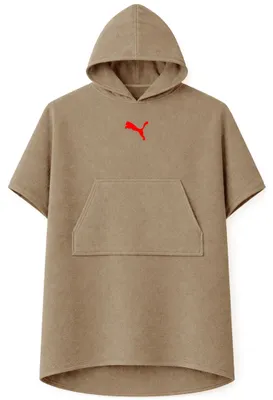 Produktbild von Puma Uni Badeponcho Poncho mit Kapuze Strand Sauna 660009, Farbe:Sand 4320, Bekleidungsgröße:S/M