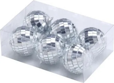 Image de Mini boule disco, boule miroir de 7cm avec suspension, décoration de fête pour disco & fête
