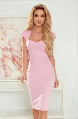 Immagine prodotto di Abito midi Numoco Donna Helaifleur rosa cipria M