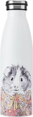Obrázek produktu pro Mikasa Tipperleyhill - Láhev z nerezové oceli s dvojitou stěnou, 500 ml, vakuově izolovaná, udržuje nápoje teplé a studené, láhev na hydrataci z nerezové oceli bez BPA s reliéfem.