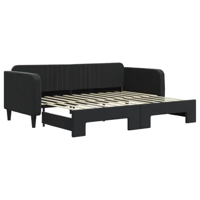 Obrázok produktu pre vidaXL Rozkladacia posteľ čierna 90x200 cm Velvet