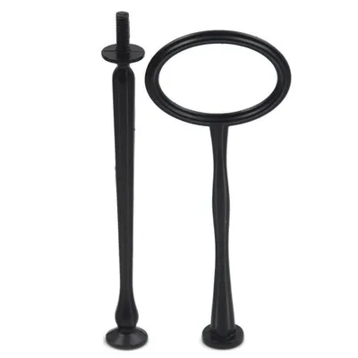 Produktbild von 2/3 Ebenen Kuchenstangen Plattenstand Griff Anmeldung Hardware Hochzeitsfeier Vorräte-SchwarzGröße:2 Tier