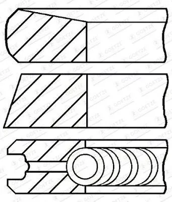 Produktbild von GOETZE ENGINE 08-447400-00 Kolbenringsatz Kolbenringe für TOYOTA HILUX III Pick-up (TGN1, GGN2, GGN1, KUN2, KUN1) HILUX Pick-up (GUN1) Hiace IV Bus
