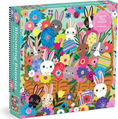 Produktbild von Blooming Bunnies 500 Piece Foil Puzzle