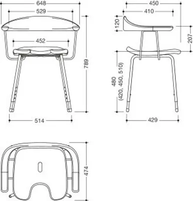 Produktbild von HEWI 802.51.32240 98 Duschhocker Premium