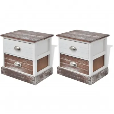Immagine prodotto di Comodini 2 pz Marrone e Bianco