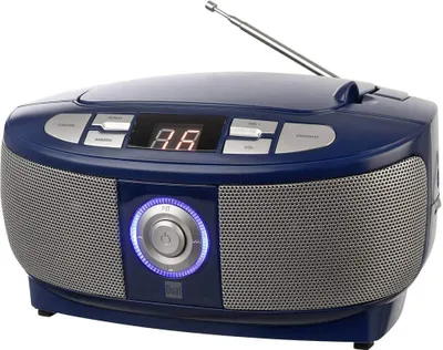 Image de Radio-cassette Boombox Dual P 49 1, avec lecteur CD, couleur bleue - en état