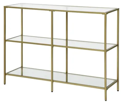 Produktbild von Konsolentisch 100x30x73 cm mit 3 Fächern in Gold