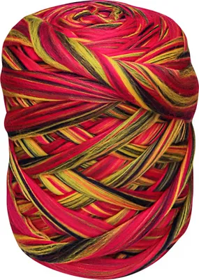 1m Filzwolle mehrfarbig Märchenwolle Merino Nassfilzen Trockenfilzen 104 fiery phoenix