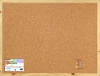 Produktbild von Walther Kork Pinnwand 60x80 cm naturfarben mit rechteckigem Holzrahmen
