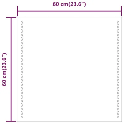 Zdjęcie produktu dla vidaXL Lustro łazienkowe LED 60x60 cm