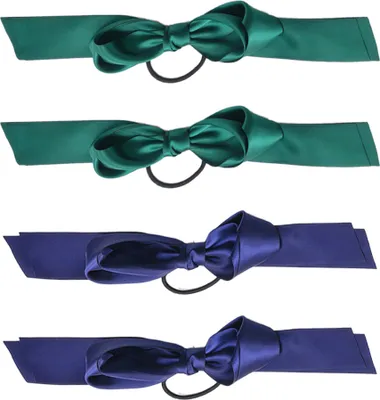 Produktbild von ny Schleife Haarschleifen Scrunchies mit Schleife Pferdeschwanz,(mix style2)