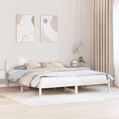Obrázek produktu pro Maison Exclusive – postel bílá 200 x 200 cm masivní borovice