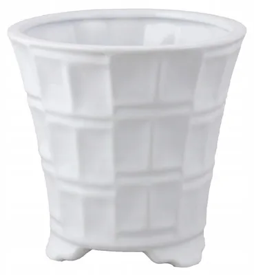 Produktbild von Skandi.pl Penny Blumenübertopf weiß Glanz Ø 15cm