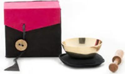 Produktbild von Mini-Klangschale in Box (schwarz / pink)