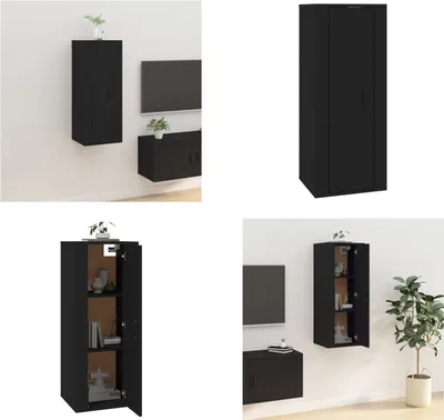 Obrázek produktu pro vidaXL TV nástěnná skříňka černá 40x34,5x100 cm - TV nástěnná skříňka - TV skříňka - TV konzole