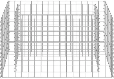 Obrázok produktu pre Záhradný kvetináč z nehrdzavejúcej ocele – 90 x 50 x 50 cm – strieborný