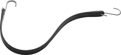 Image de SucceBuy Corde élastique plate 50 pièces, 19,8 mm, résistante, avec crochet S en acier, corde élastique de 53,3 cm de long, pour le fret, les bâches, les camions, les tentes, noir