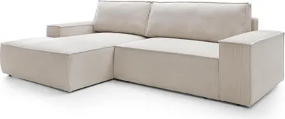 Immagine prodotto di FURNLUX Divano angolare Fiord Beige e Nero 267cm / Colore principale: Beige / Dimensioni: 267 x 85 x 167 cm