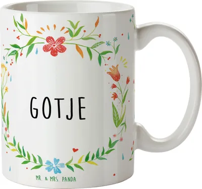 Produktbild von Mr. & Mrs. Panda Kaffeetasse Gotje - Geschenk, Tasse, Becher, Keramiktasse, Kaffeebecher, Trinkbecher