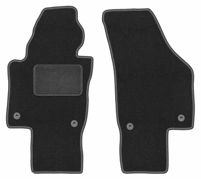 Obrázok produktu pre Predné velúrové koberce pre: Volkswagen Passat B6 / B7 USA 2005-2014 (sedan/kombi) – 2 ks, grafitové, na mieru – Wielganizator LUX
