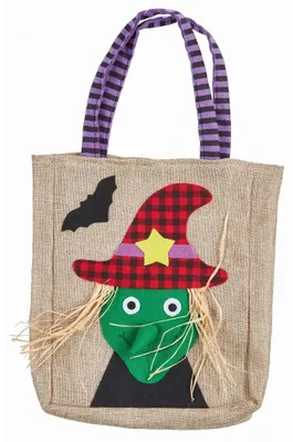 Produktbild von Rubies Halloween Jutebeutel Hexe 25 x 20cm