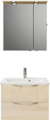Produktbild von Pelipal Badmöbel-Set Sunline 300 BxHxT 67 x 200 x 48 cm Frontfarbe eiche Badmöbel-Set mit Waschtisch Mineralmarmor