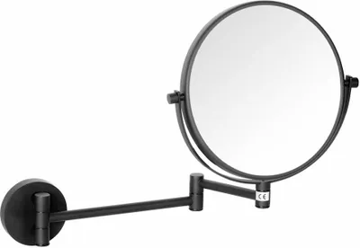 Produktbild von Runder Vergrößerungsspiegel DARK aus schwarzem Messing / ø 19cm BEMETA Ihre Auswahl: Ohne Kleber,