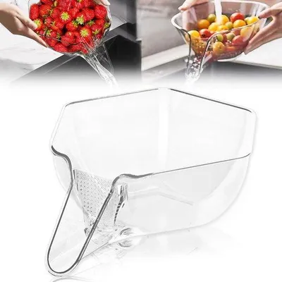 Immagine prodotto di Sgocciolatoio da cucina a scomparti multipli, rubinetto per alimenti, lavello per il lavaggio di frutta, verdura e alimenti