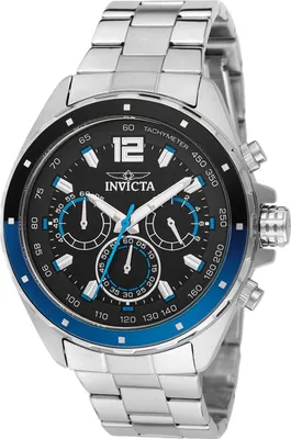 Produktbild von Invicta Speedway 49364 Herrenarmbanduhr - Quartz Uhrwerk - Edelstahl mit schwarzem Zifferblatt - 44 mm
