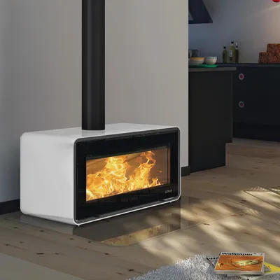 Produktbild von Lotus Living Kaminofen Alpina White, Rauchabgang oben