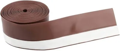 Selbstklebender Gummi-Dichtungsstreifen für Türen und Fenster - 5M x 45mm - Schutz gegen Wind und Staub (Braun)