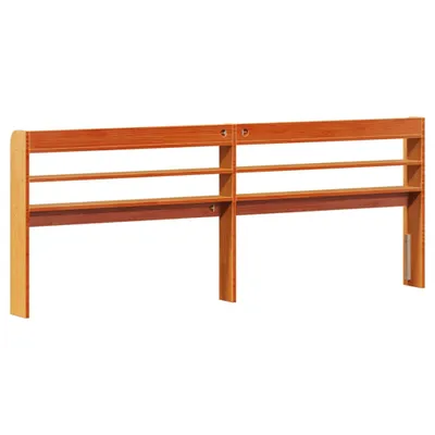Produktbild von vidaXL Kopfteil mit Ablagen Wachsbraun 180 cm Massivholz Kiefer