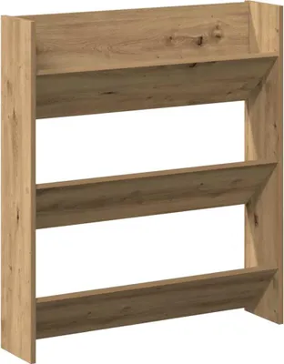 Produktbild von vidaXL Wand-Schuhregal Artisan-Eiche 80x18x90 cm Holzwerkstoff